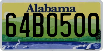 AL license plate 64BO500
