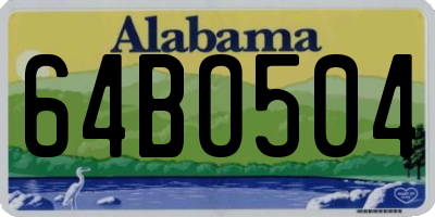 AL license plate 64BO504