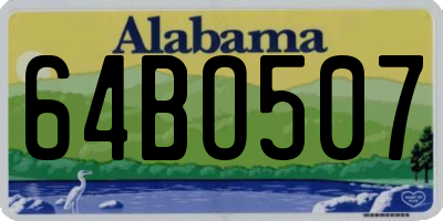 AL license plate 64BO507