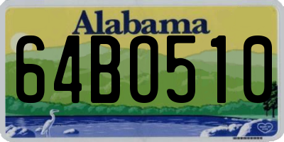 AL license plate 64BO510