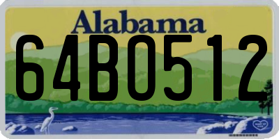 AL license plate 64BO512