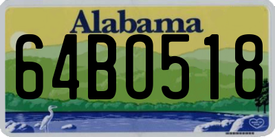 AL license plate 64BO518