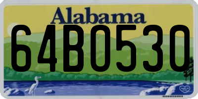 AL license plate 64BO530