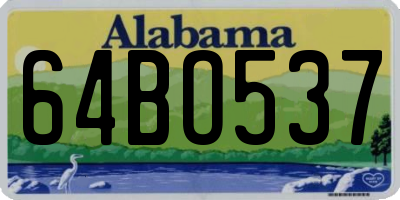 AL license plate 64BO537