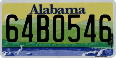 AL license plate 64BO546