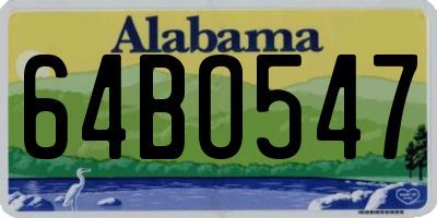 AL license plate 64BO547