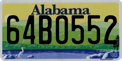 AL license plate 64BO552