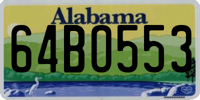 AL license plate 64BO553