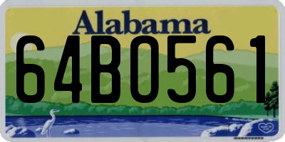 AL license plate 64BO561
