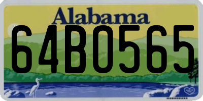 AL license plate 64BO565