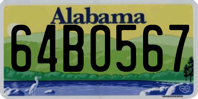 AL license plate 64BO567