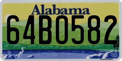 AL license plate 64BO582
