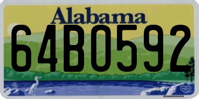 AL license plate 64BO592