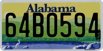 AL license plate 64BO594