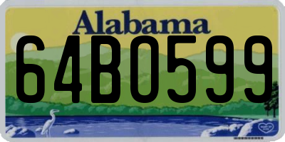 AL license plate 64BO599