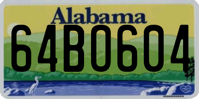 AL license plate 64BO604