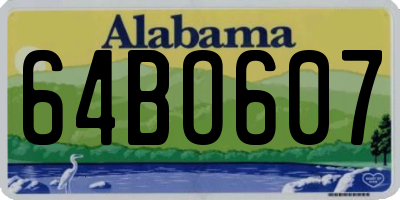 AL license plate 64BO607
