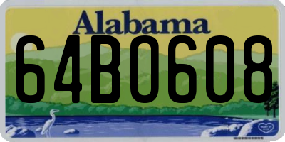 AL license plate 64BO608
