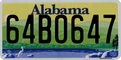 AL license plate 64BO647