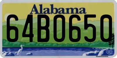 AL license plate 64BO650