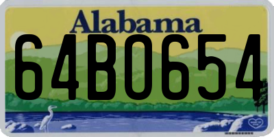 AL license plate 64BO654