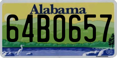 AL license plate 64BO657