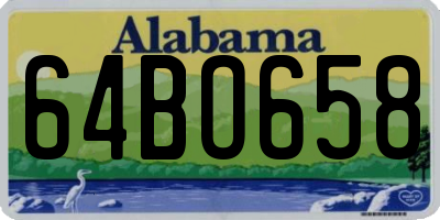 AL license plate 64BO658