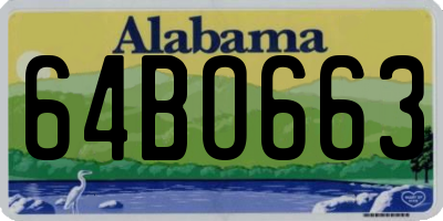 AL license plate 64BO663