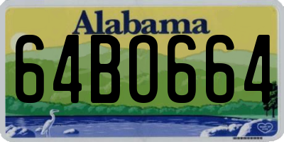 AL license plate 64BO664