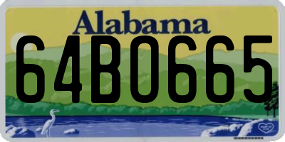 AL license plate 64BO665