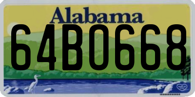 AL license plate 64BO668