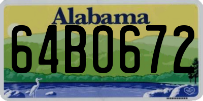 AL license plate 64BO672
