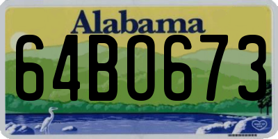 AL license plate 64BO673