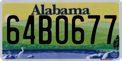 AL license plate 64BO677