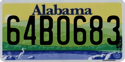 AL license plate 64BO683