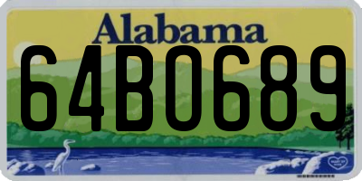 AL license plate 64BO689