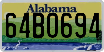 AL license plate 64BO694