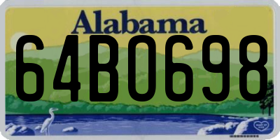 AL license plate 64BO698