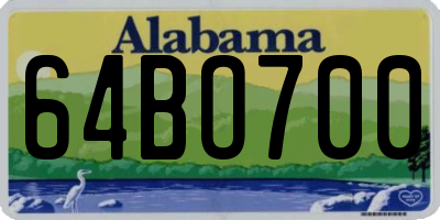 AL license plate 64BO700