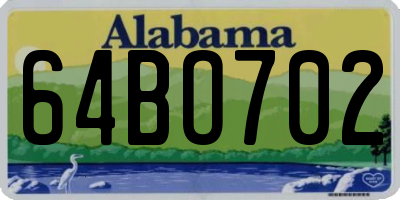 AL license plate 64BO702