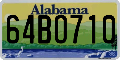 AL license plate 64BO710