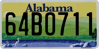 AL license plate 64BO711