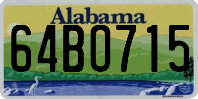 AL license plate 64BO715