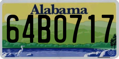 AL license plate 64BO717