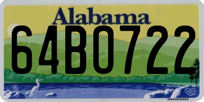 AL license plate 64BO722