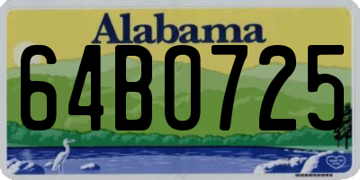 AL license plate 64BO725