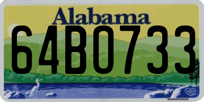 AL license plate 64BO733