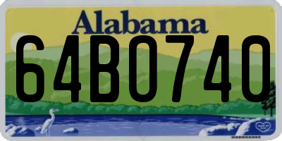 AL license plate 64BO740