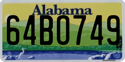 AL license plate 64BO749