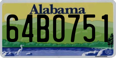 AL license plate 64BO751